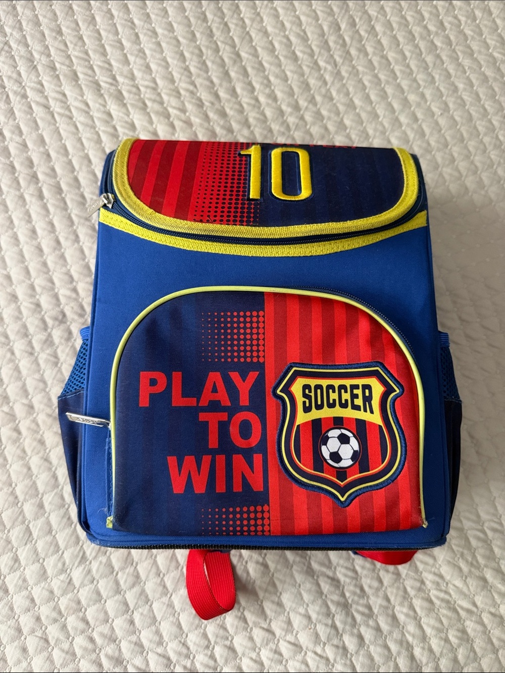 Orthopedic structured backpack
    Blue , Red & Yellow